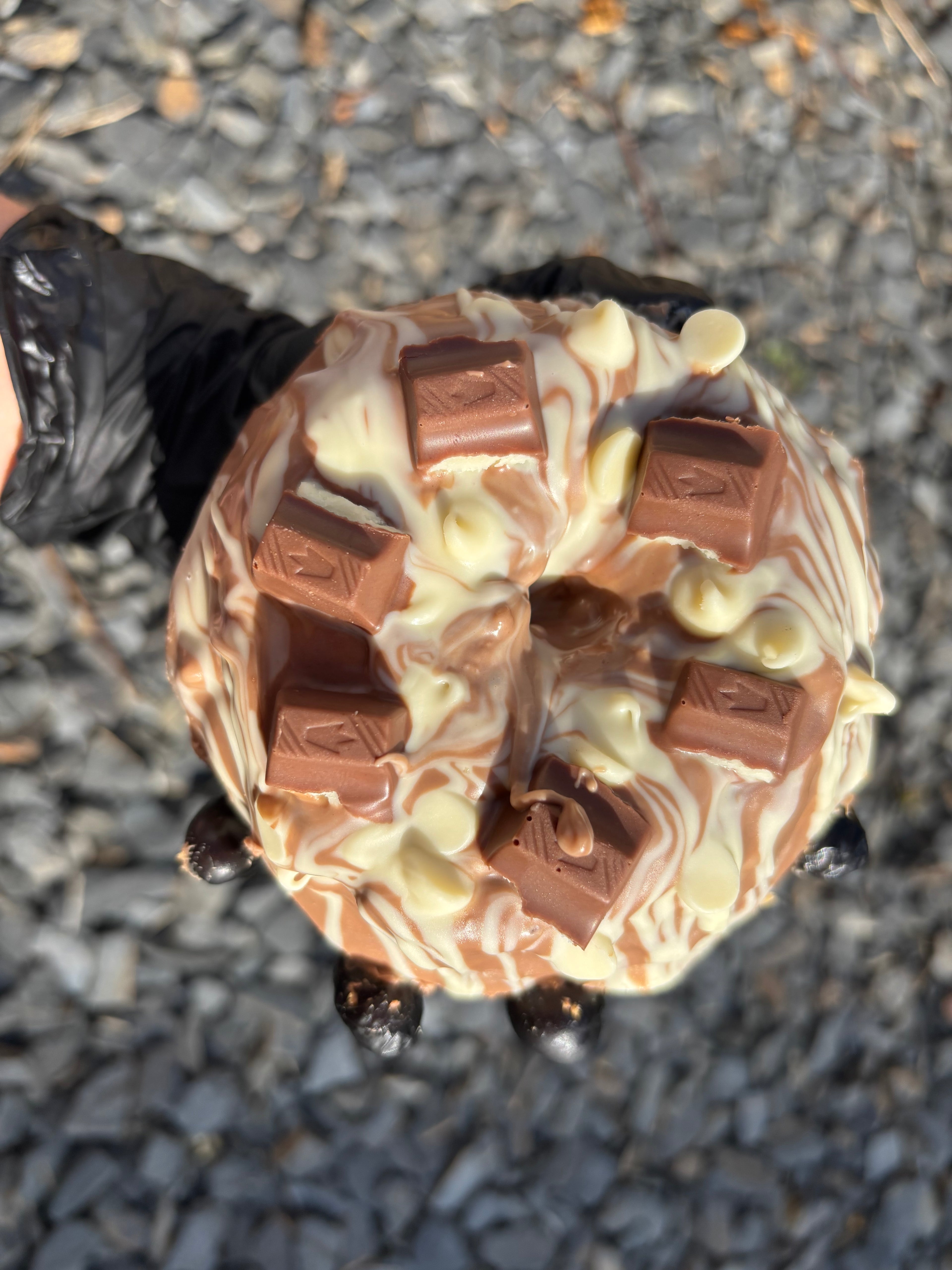 Giant Doughnut Kinder Stuffed Cookie