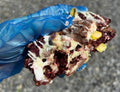 Red Velvet, Pistachio & Milky Way Fluff Stuffed Cookie