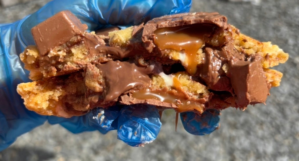 Munchies & Caramel Freddy Stuffed Cookie