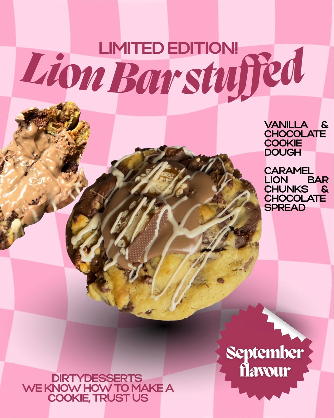 Lion Bar Stuffed Cookie