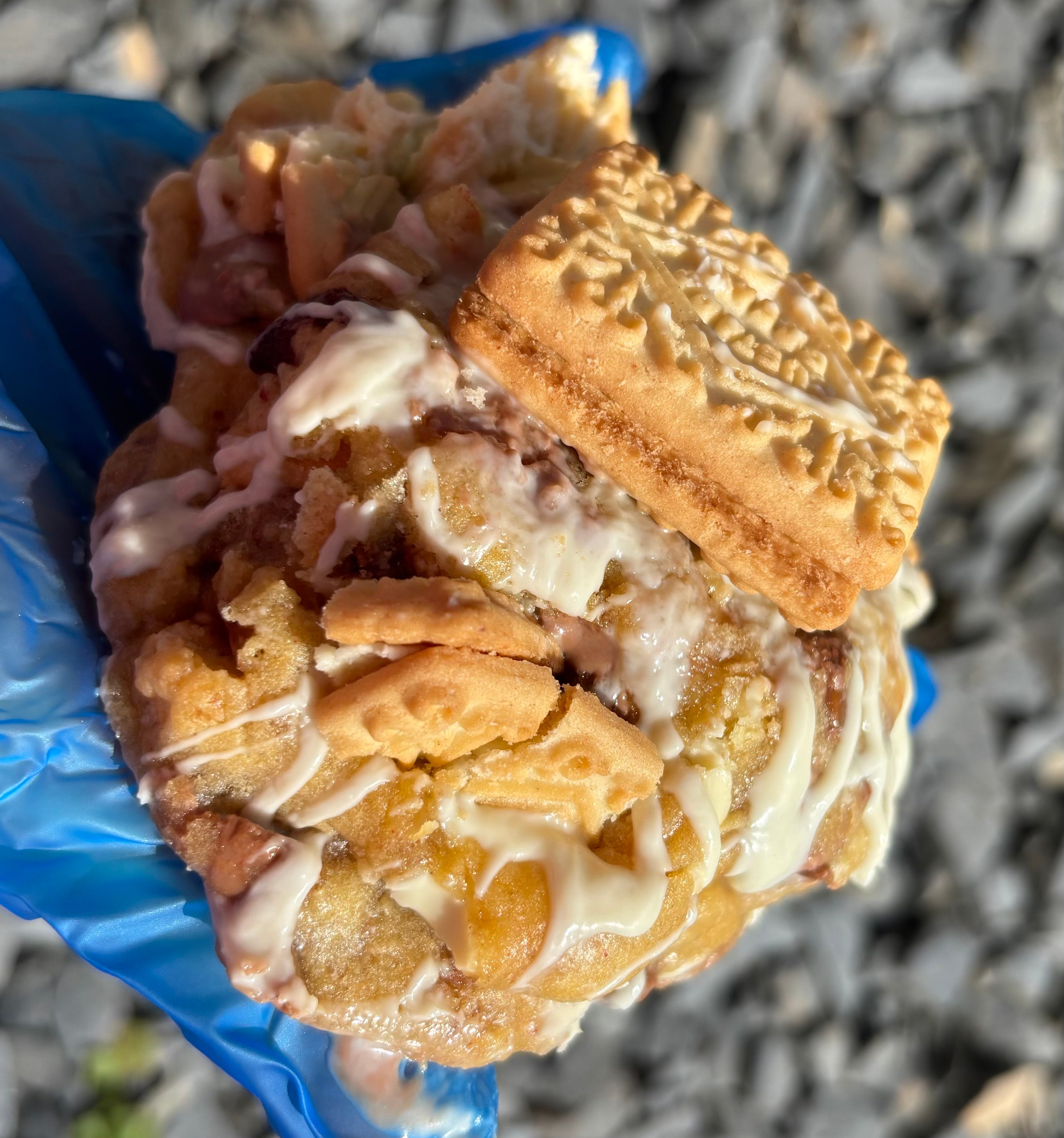 Custard Cream Stuffed Cookie