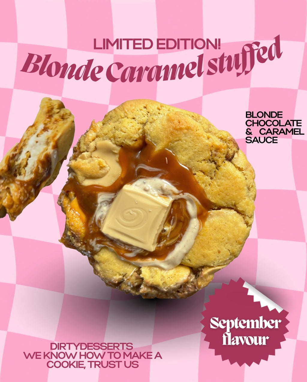 Blonde Caramel Stuffed Cookie
