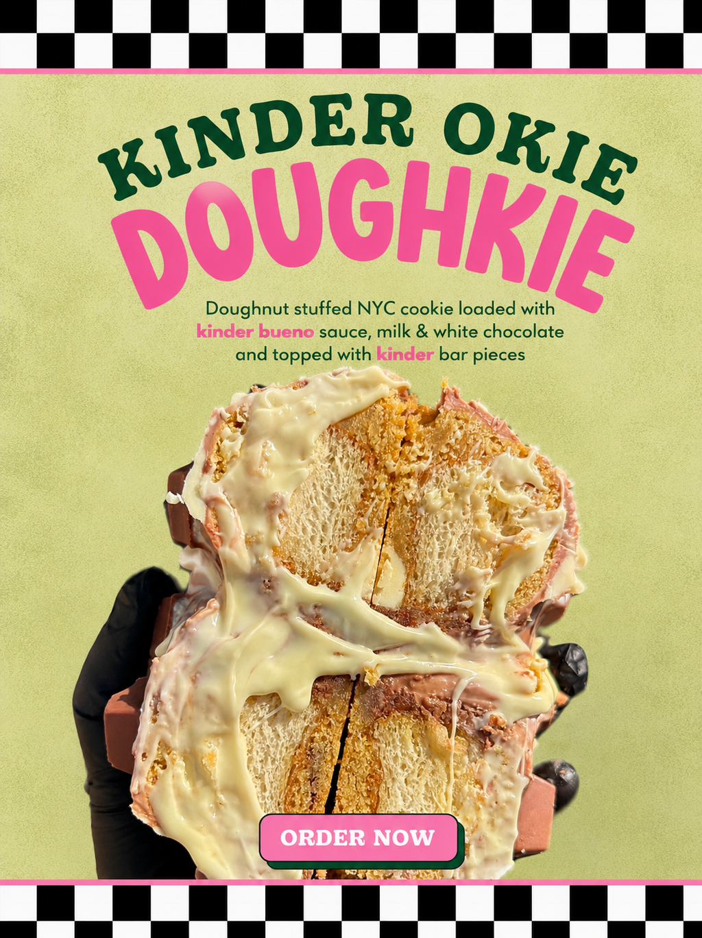 Giant Doughnut Kinder Stuffed Cookie