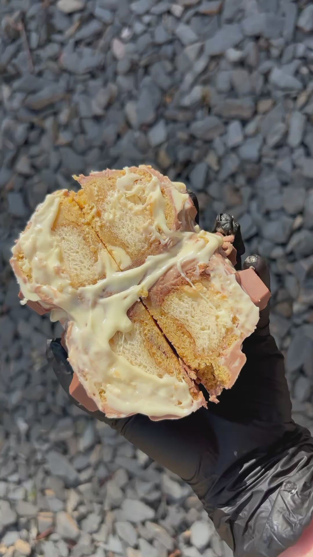 Giant Doughnut Kinder Stuffed Cookie